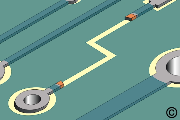 Scrape off any solder mask or coating from the ends of the remaining circuits