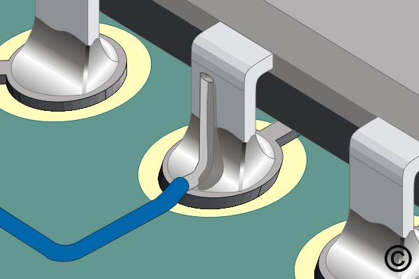 Damaged Plated Hole with Inner Layer Connection