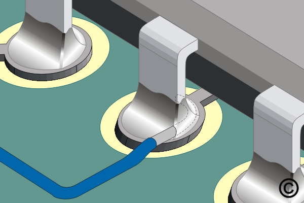 Damaged Plated Hole with Inner Layer Connection