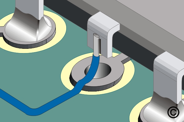 Damaged Plated Hole with Inner Layer Connection