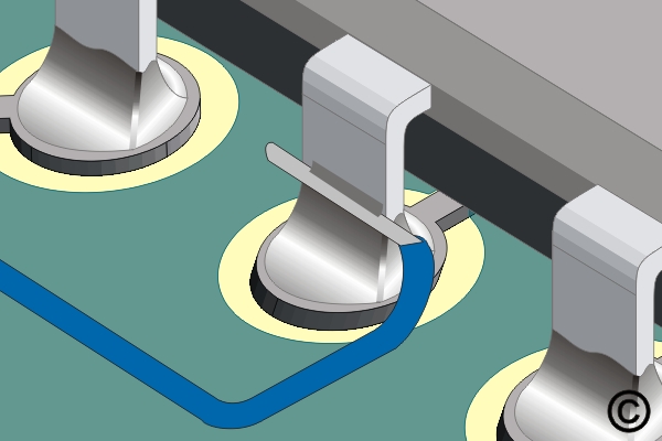 Damaged Plated Hole with Inner Layer Connection