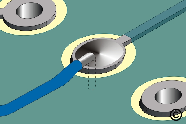 Damaged Plated Hole with Inner Layer Connection