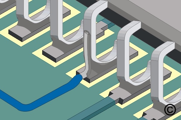 Damaged Plated Hole with Inner Layer Connection