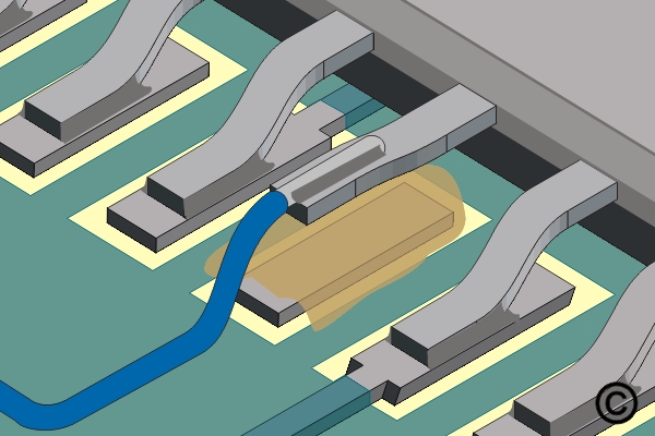 Damaged Plated Hole with Inner Layer Connection