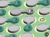 Figure 1: Drill though the board and insert a sleeve. The sleeve will insulate the new conductor and prevent shorting.