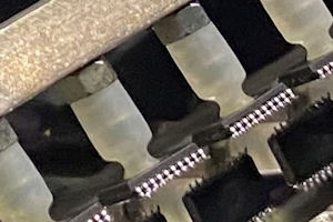 Figure 4: Lead re-finishing of SMT devices by robotic hot solder dip