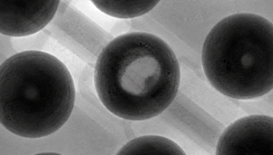 Figure 3: BGA ball void aggravated by gases escaping from via in pad.