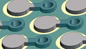Figure 1: Typical BGA pad with extending "dog bone" style via.