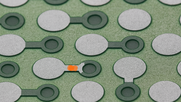 Figure 3. Gently scrape to expose the copper base metal.