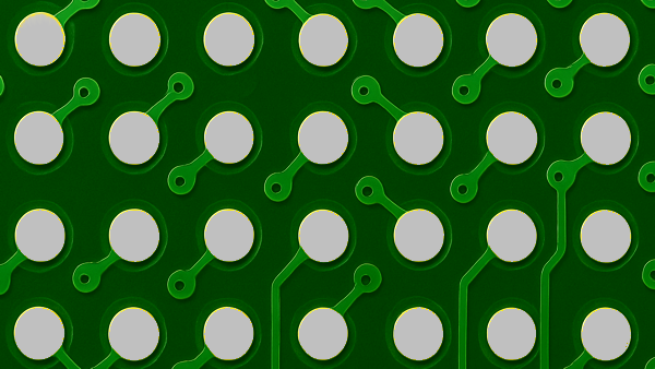Figure 1: Solder covered BGA pads afer component removal.
