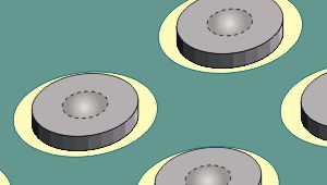Figure 2: BGA via-in-pad arrangement.