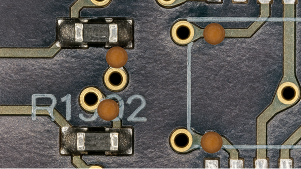 Figure 1. Rework required circuit cuts at 4 locations.
