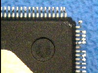 Component leads in need of touch-up to remove residual solder, and straighten deformed leads.