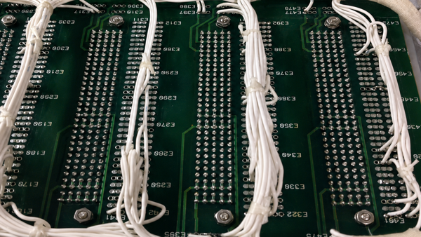 Figure 2. Wires surrounding the connector solder joints.