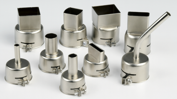 Figure 2. Various hot air rework nozzles.