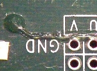 Figure 3: Final connection was made to buried ground layer.