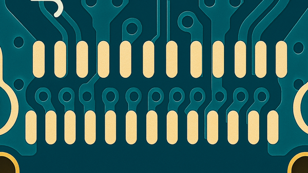 Figure 1. The two rows of 12 pads per row may need to fit into an overall width of 6mm, less than .25".