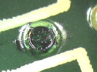 Figure 4: Mask applied to the soldered location to seal the solder joint.