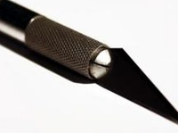 Figure 1: Knife blades are often modified for precision jobs.