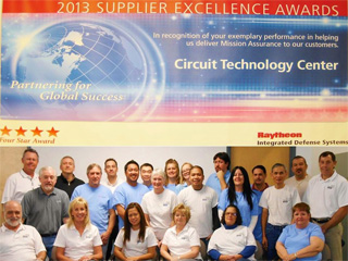 Circuit Technology Center Receives Award from Raytheon